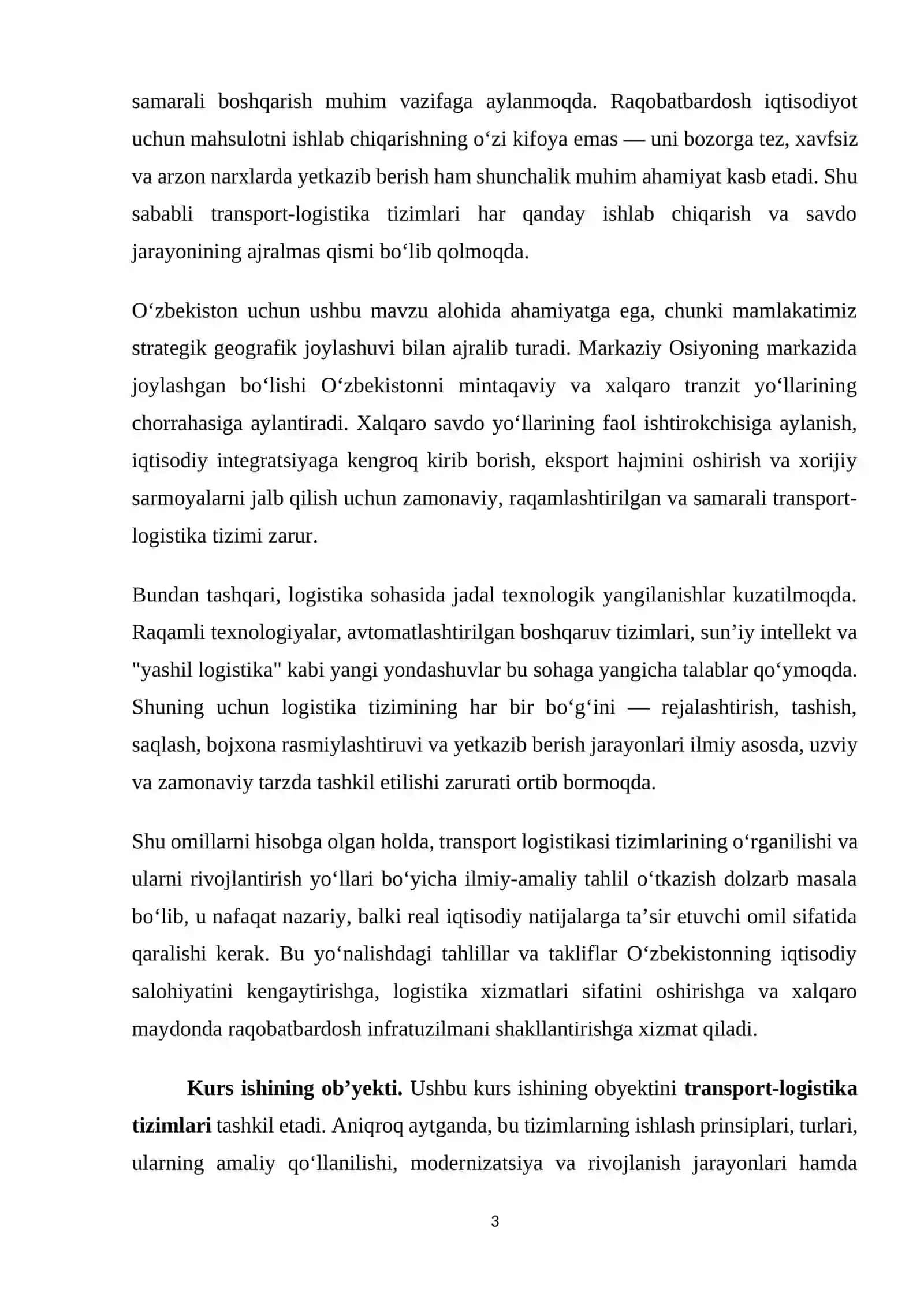 Transportning logistika tizimlari va rivojlanishi 3