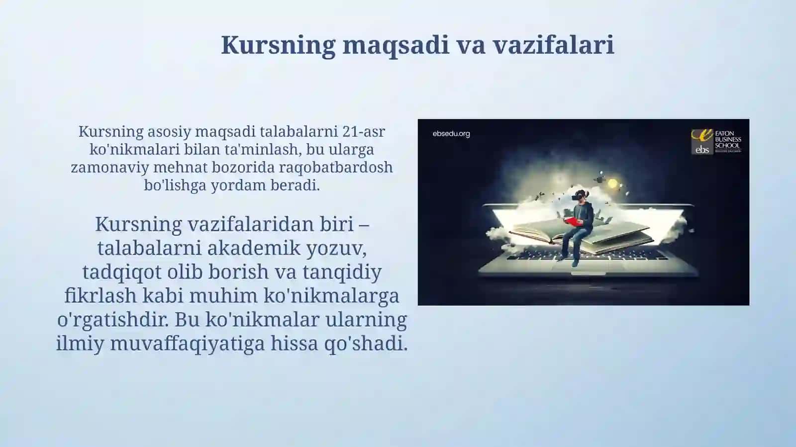Akademik koʻnikmalar va kasbiy kompetentlik fanining dolzarbligi va ahamiyati 3