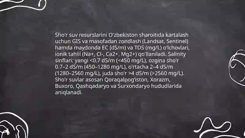 Sho'r suvlarni chuchuklashtirish goyasini yaratish 3