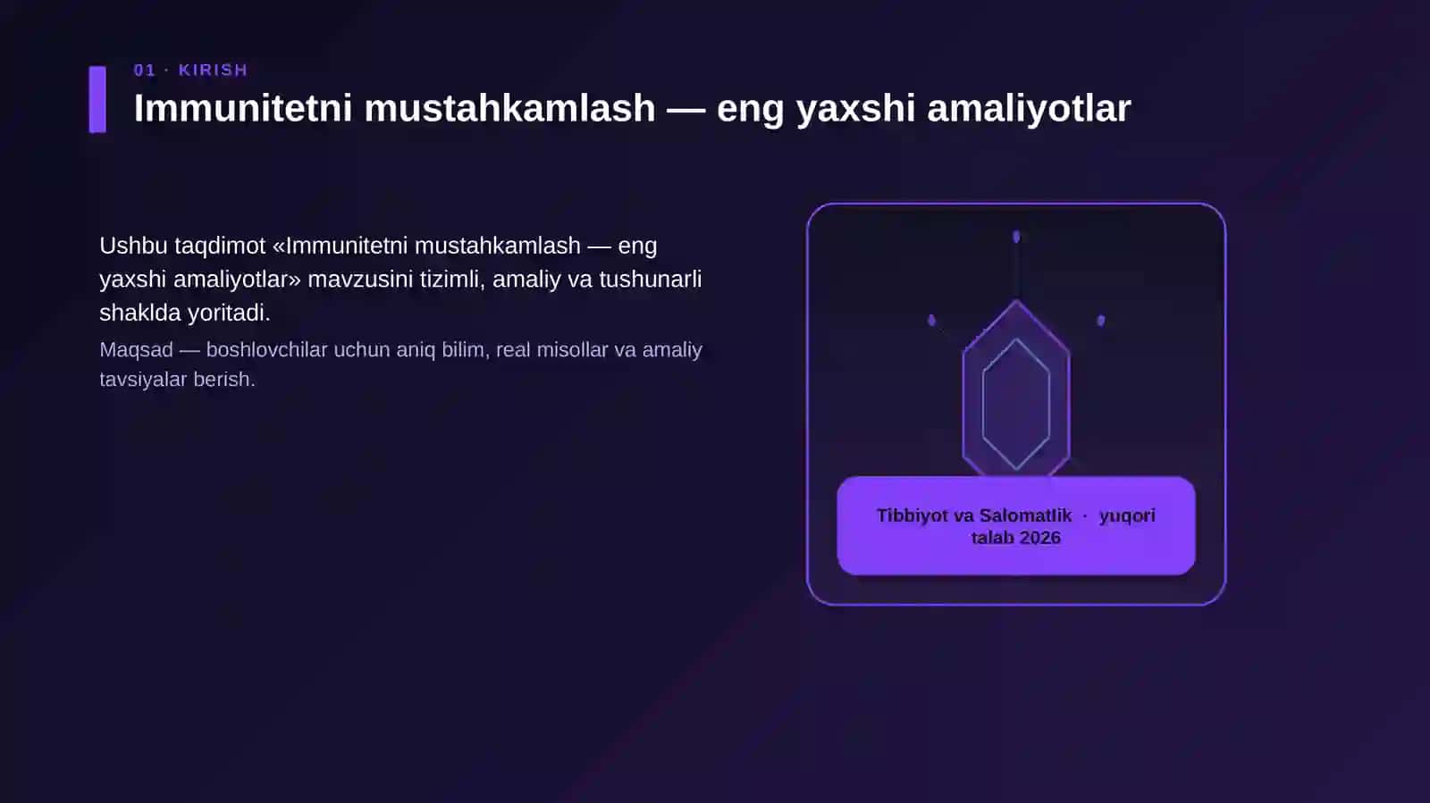 Immunitetni mustahkamlash — eng yaxshi amaliyotlar 3