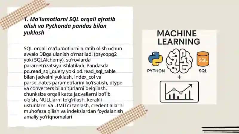 Pythonda va SQL yordamida mashinaviy o‘rganish (Machine Learning) 3