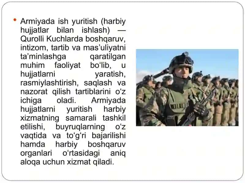 Armiyada ish yuritish 3