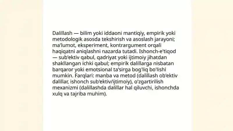 Dalillash va ishonch-e'tiqodning shakllanish jarayoni 3