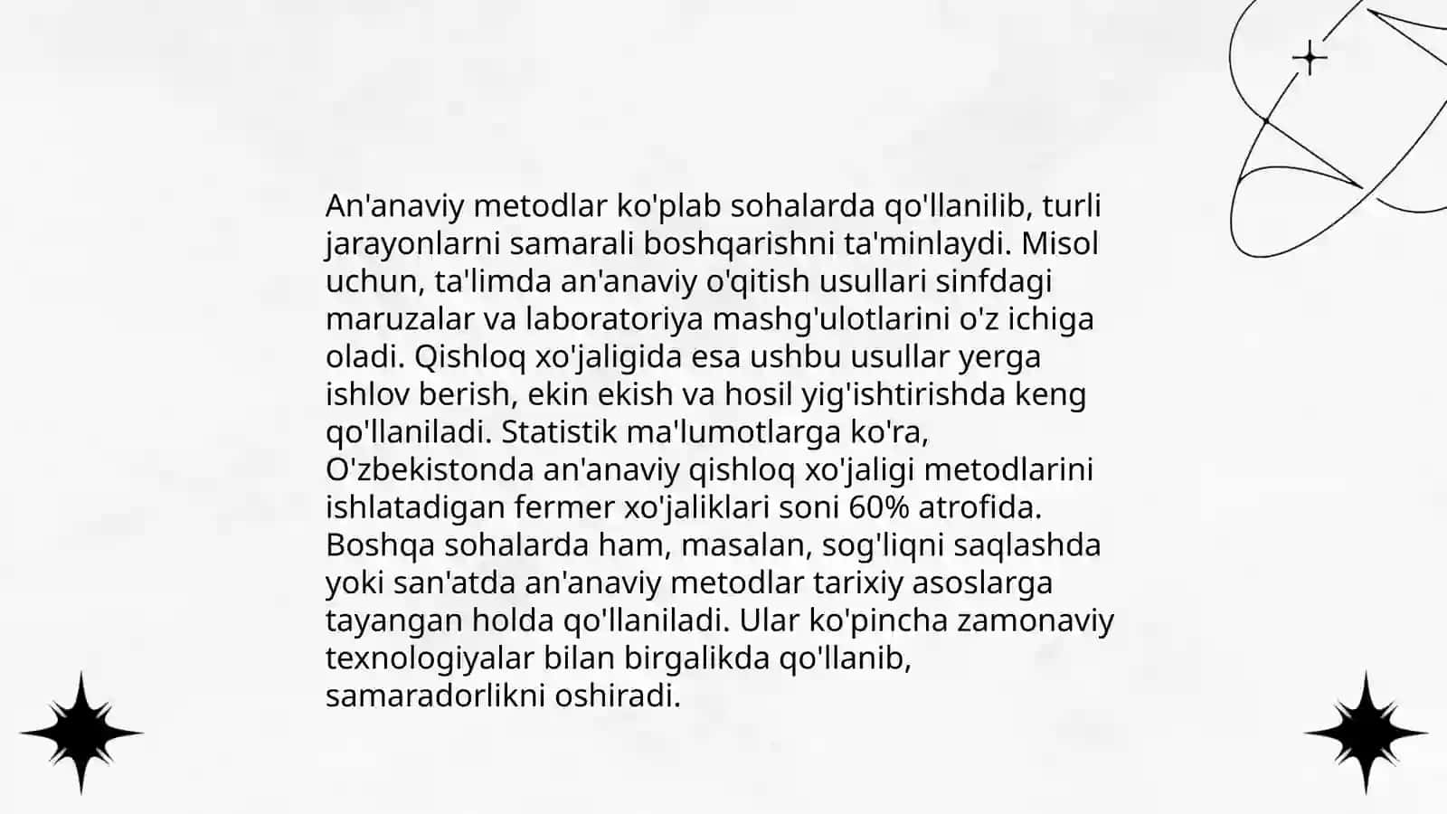An'anaviy metodlar 3