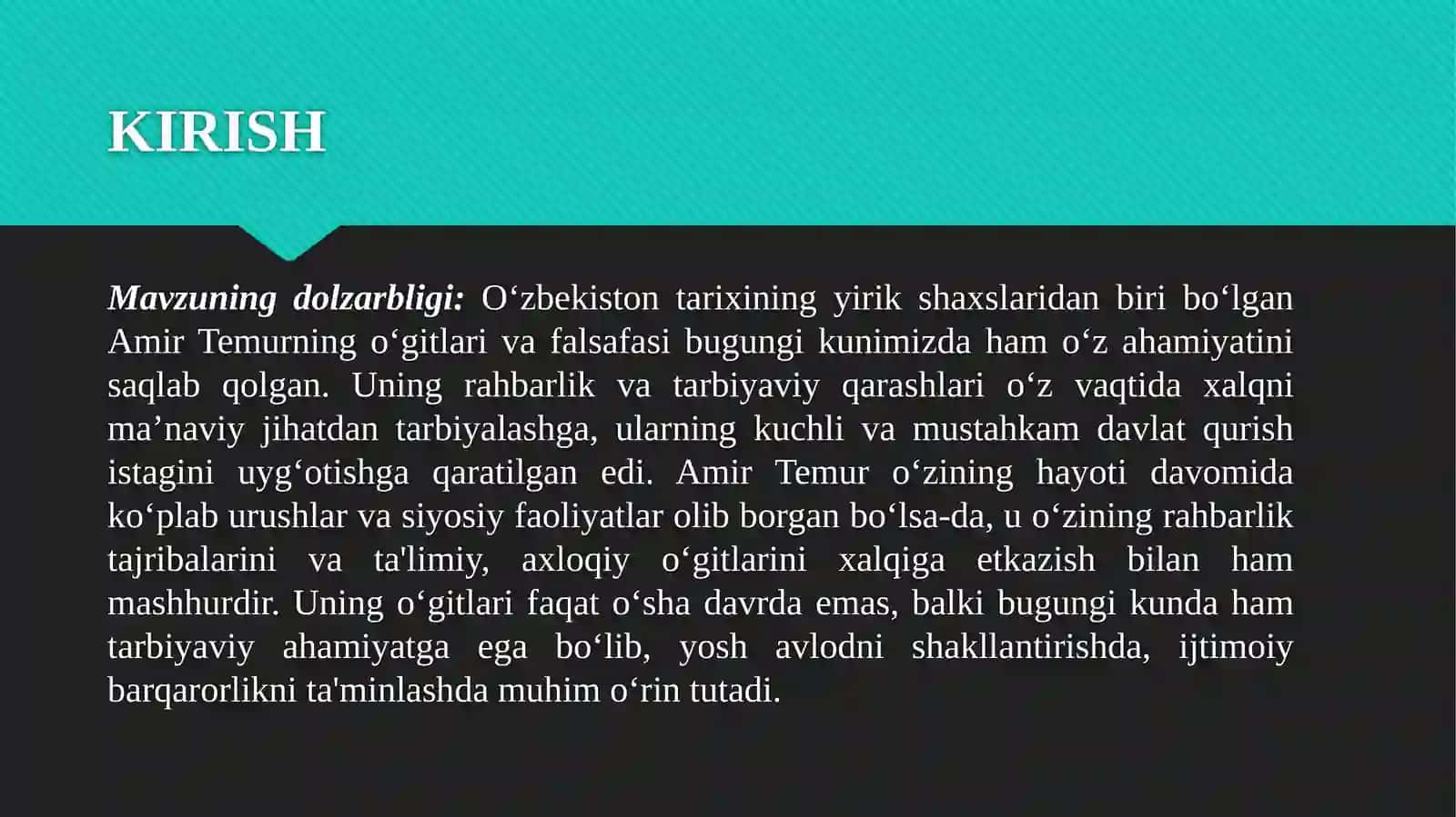AMIR TEMUROʻGITLARININGTARBIYAVIYAHAMIYATI 3