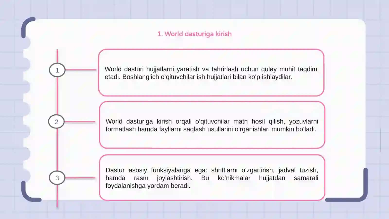World dasturida ishlashni tushuntirish 3