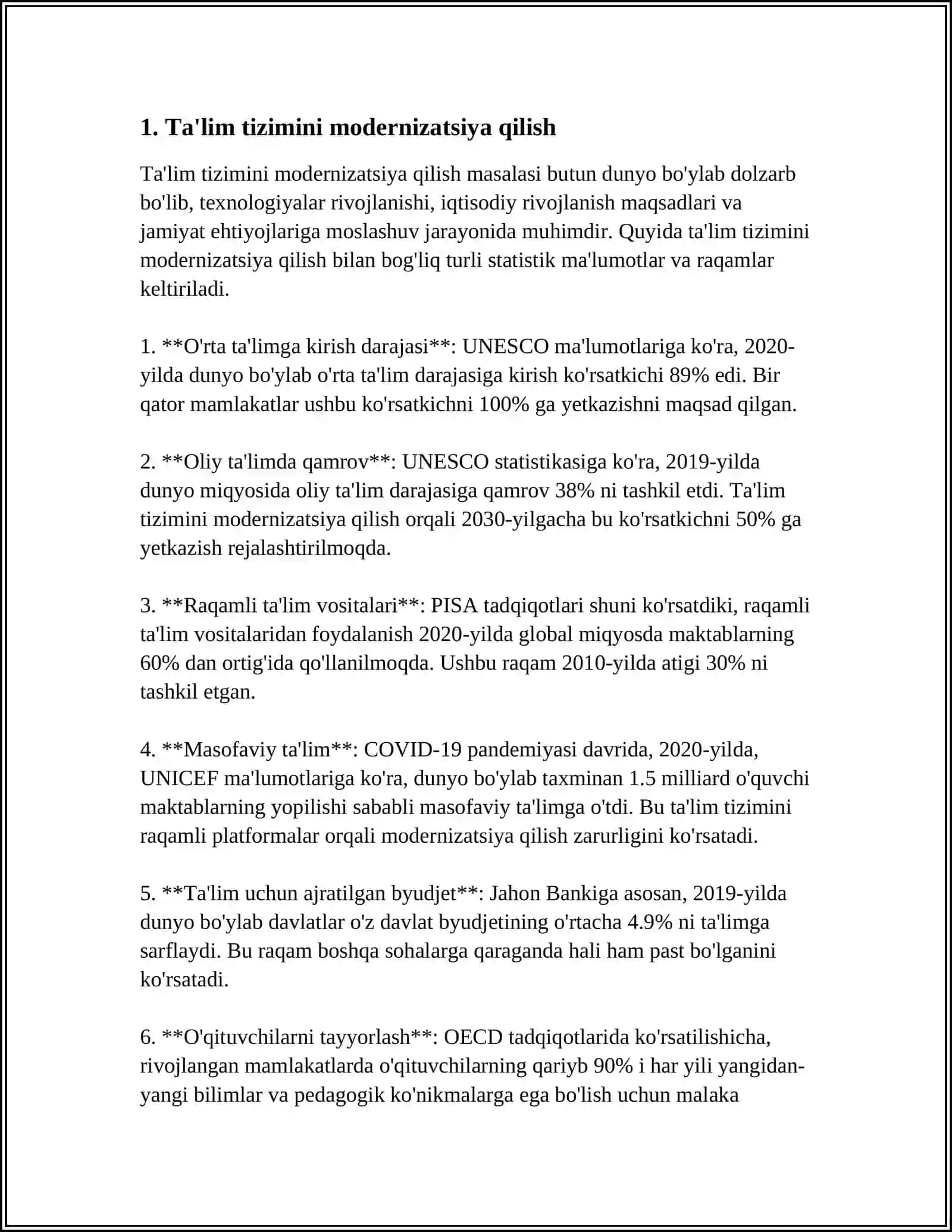 OLIY TA'LIMDA ISLOHOTLAR (KONCHILIK SOHASIDA ÒZGARISHLAR MISOLIDA 2024-2025-o'quv yili 3