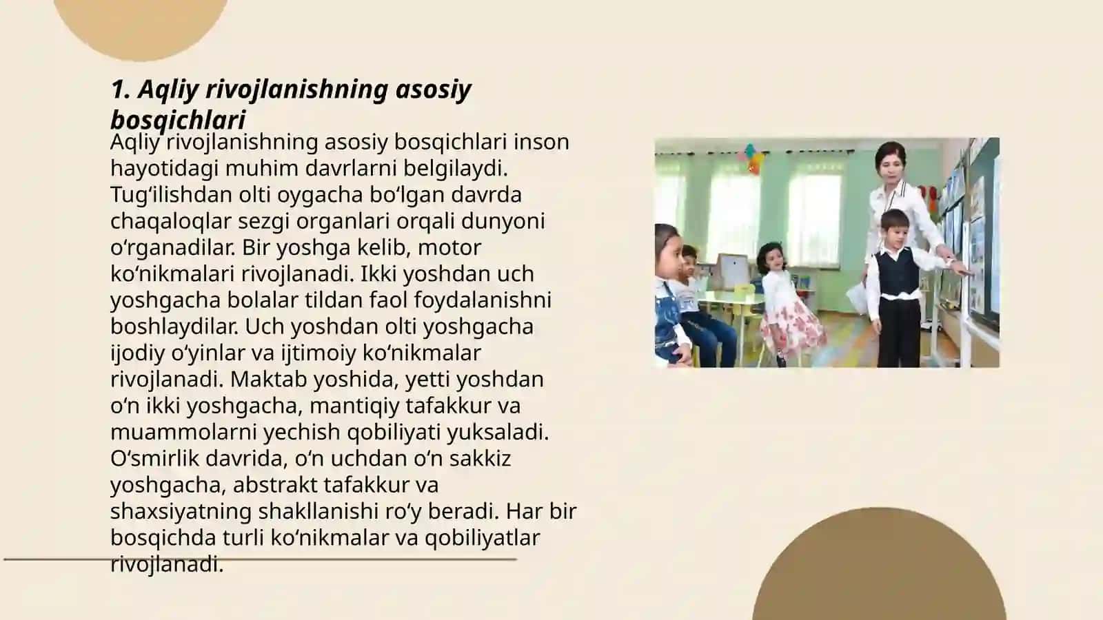 Ilk yoshdagi bolalarda aqliy rivojlanish masalalari 3
