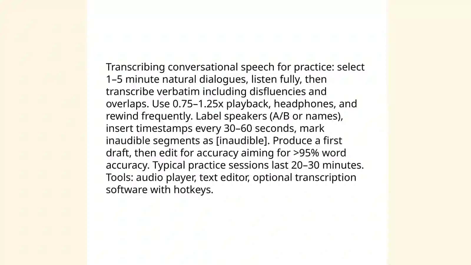 Transcription practice task 3