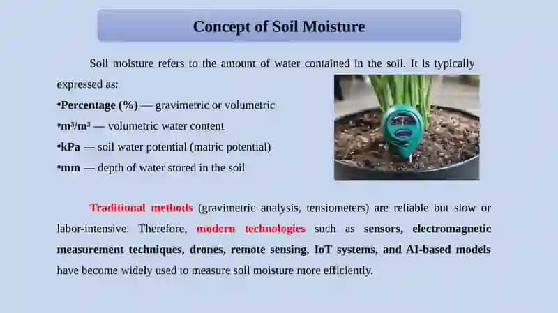 Determining soil moisture using modern methods 3