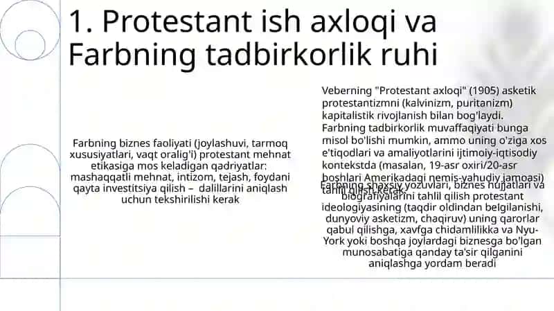 Protestantizmning ideologiyasining Farb taraqqiyotida tutgan o‘rni 3