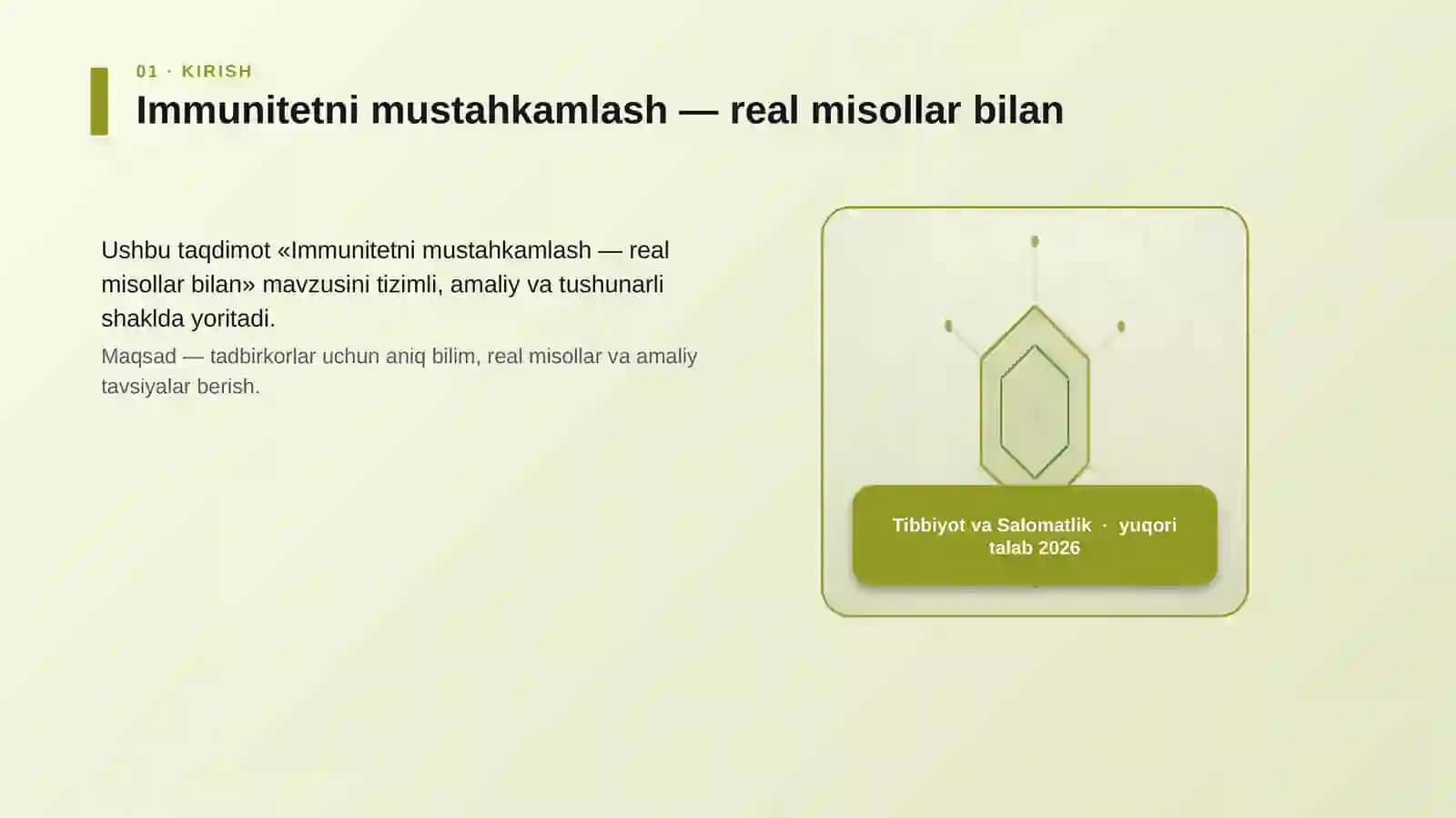 Immunitetni mustahkamlash — real misollar bilan 3