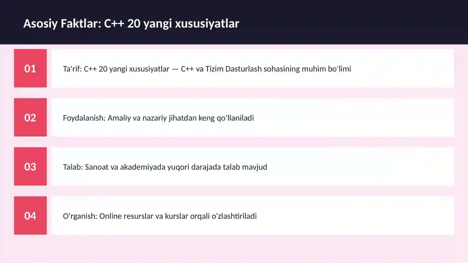 C++ VA TIZIM DASTURLASH 3