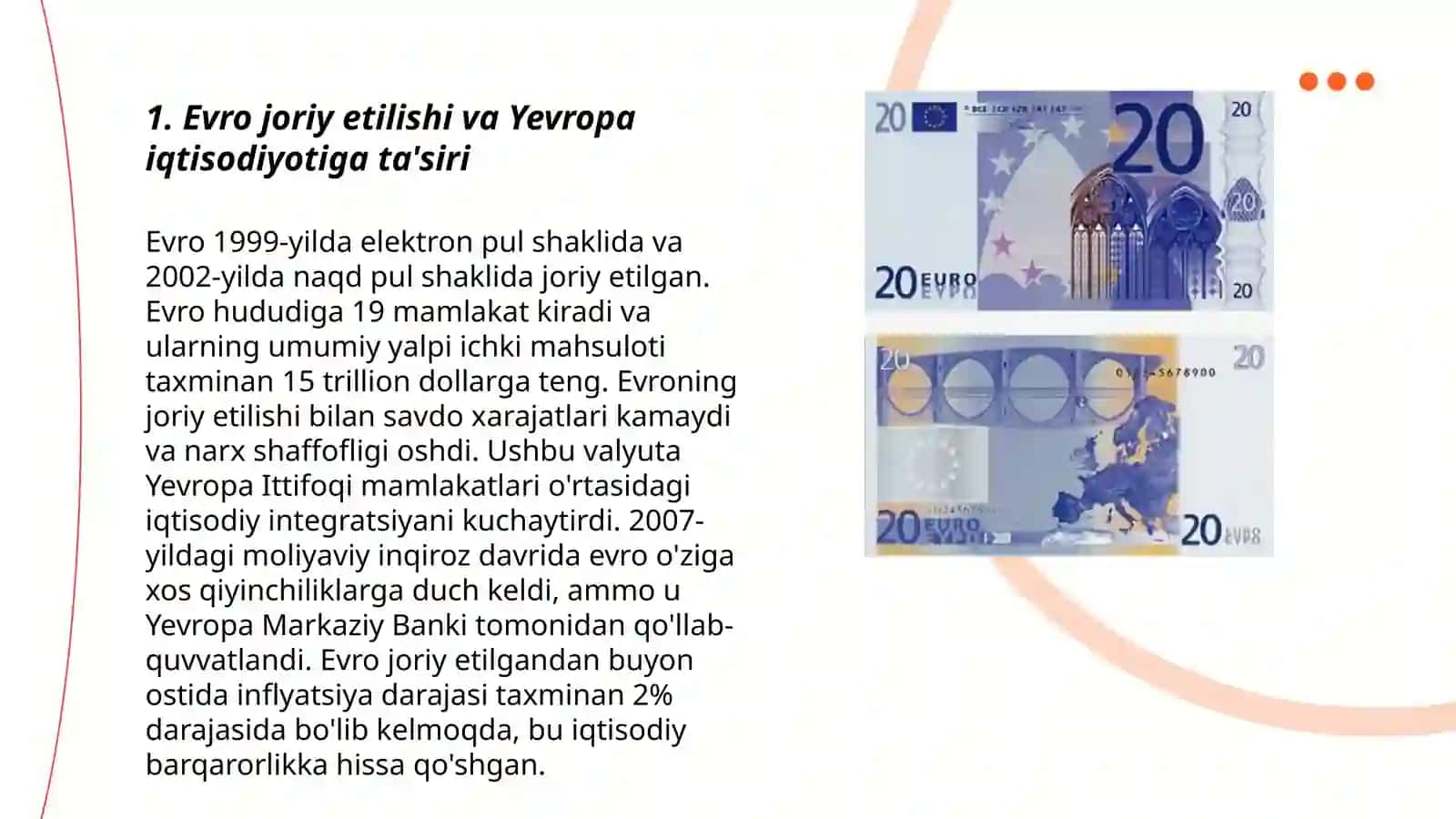Evro (EUR) ning Yevropa iqtisodiyotidagi ahamiyati va o'zgarishlar 3