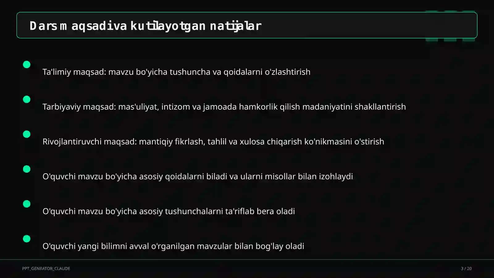 Qurilish chizmalari: bino plani (9-sinf) 3