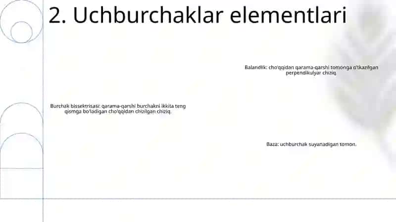 Uchburchak Turlari Va Uning Elementlari 3