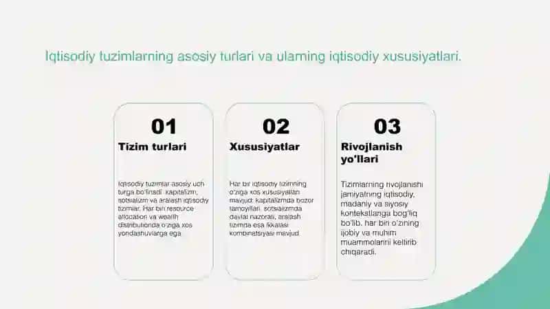 Iqtisodiy tuzimlar 3