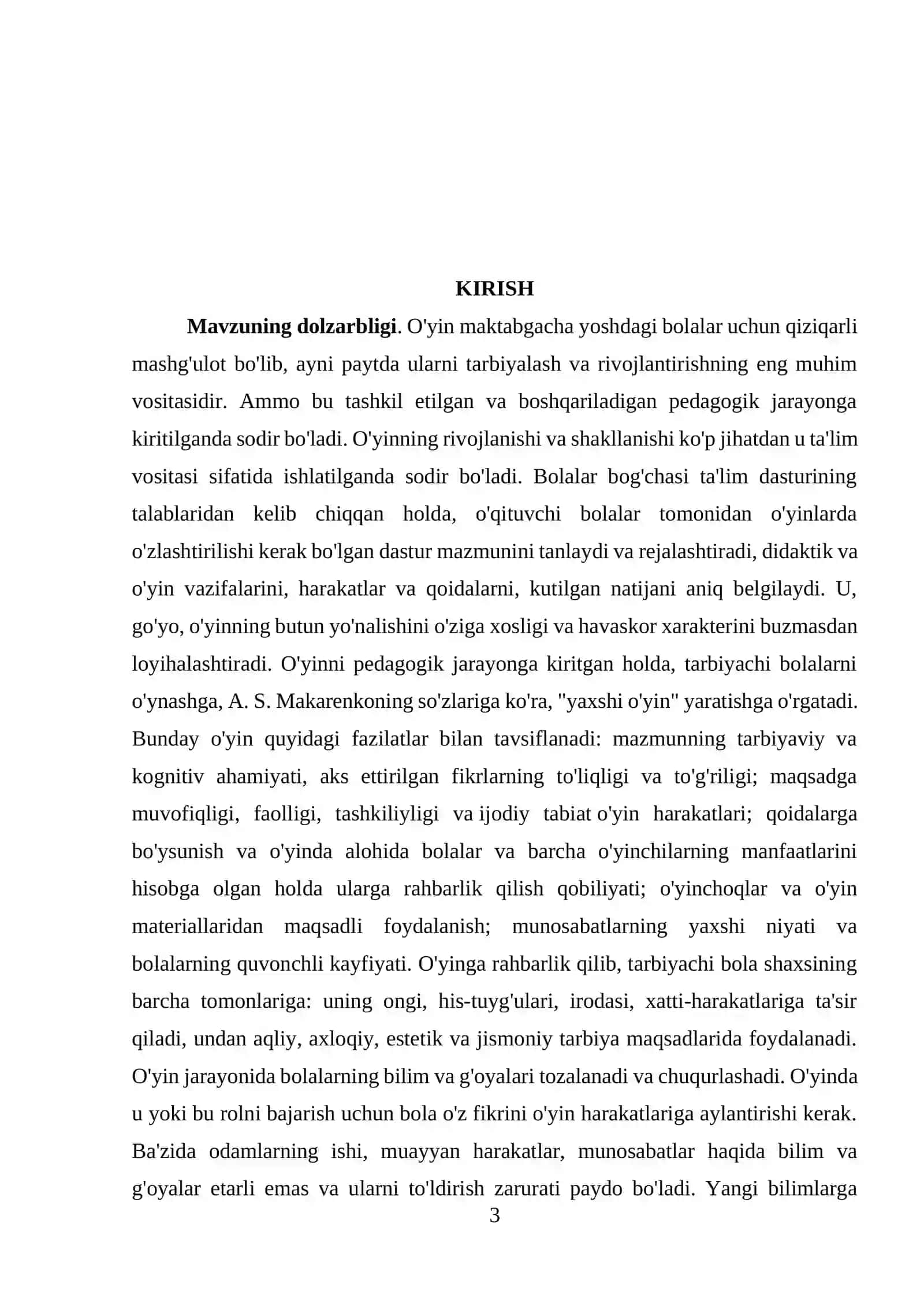 O’yinning bola faoliyati sifatidagi mohiyati va o’ziga xosligi 3