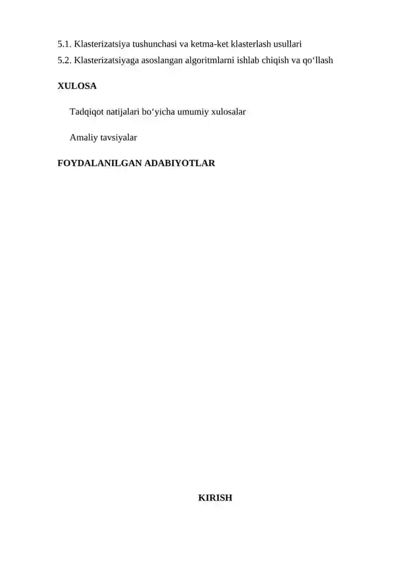 Axborotni izlash va ajratishda tartibli indeks, Bayes modellari va elektron resurslarni sinflash algoritmlari yaratish 3