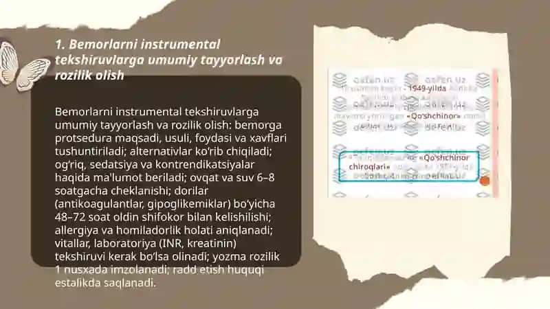 Bemorlar instrumental tekshiruviga tayyorlashlar 3