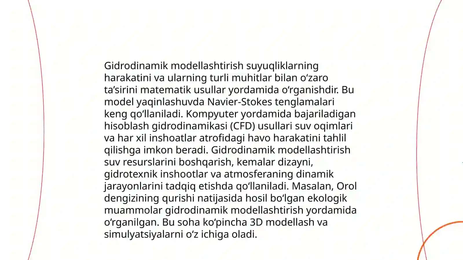 Gidrodinamik modellashtirish 3