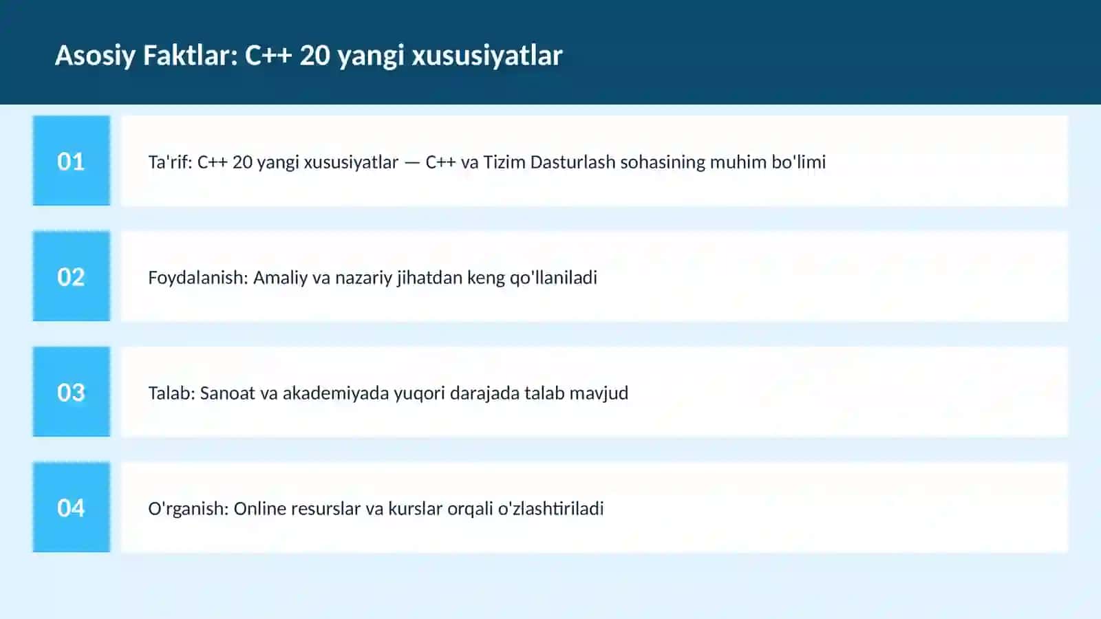 C++ 20 yangi xususiyatlar 3