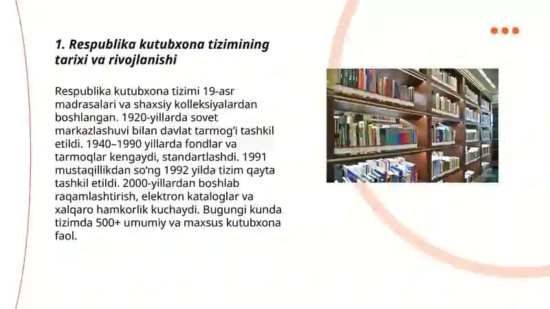 Respublikadagi kutubxona tarmoqlari va tizmlari 3