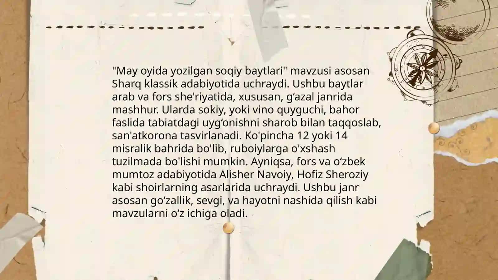 May, soqiy, tarso, jom, xarobot timsollari keltirilgan baytlar tahlili 3