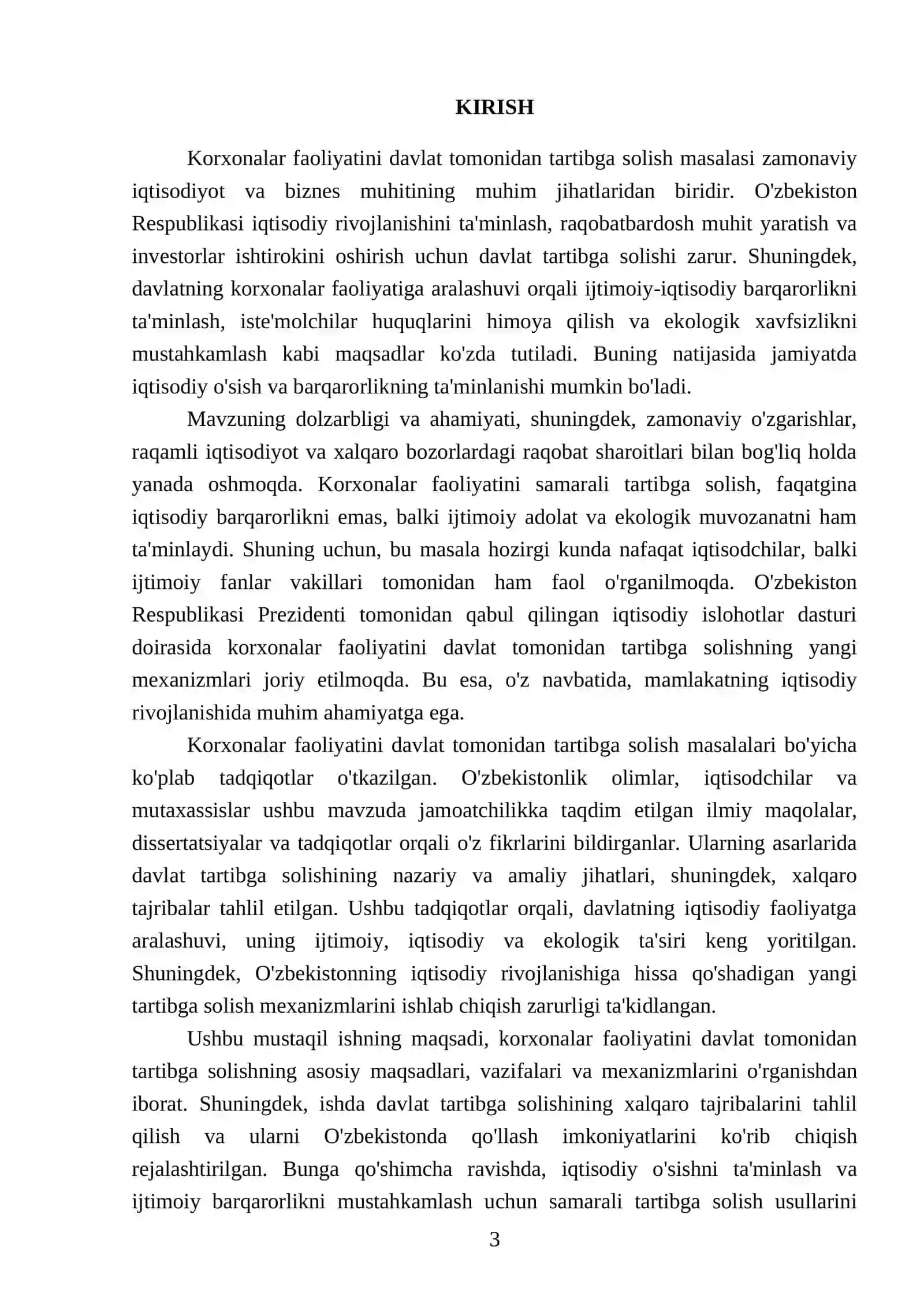 Korxonalar faoliyatini davlat tomonidan tartibga solish 3