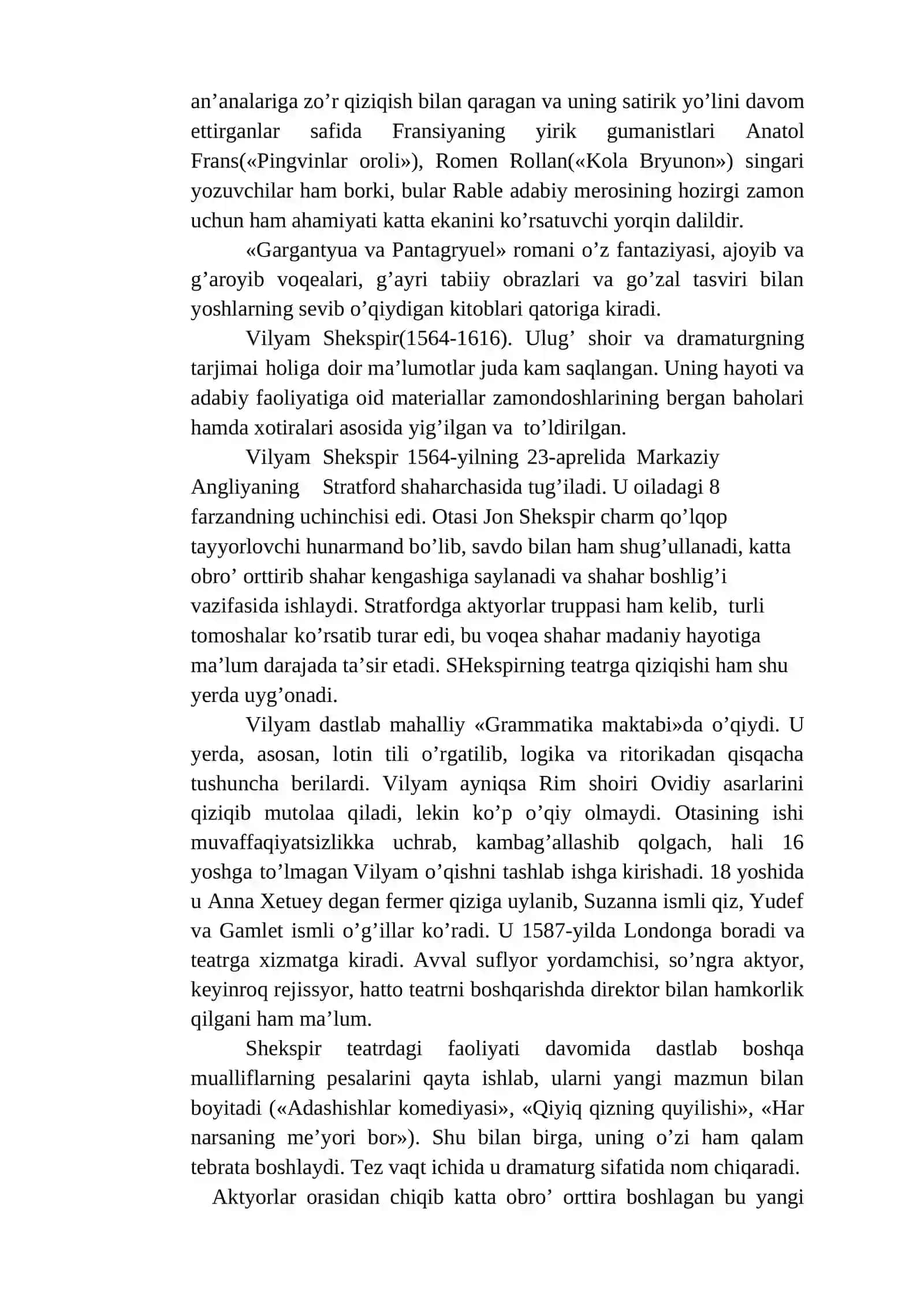 Fransiya va Angliyada Uyg’onish Davri Adabiyoti 3