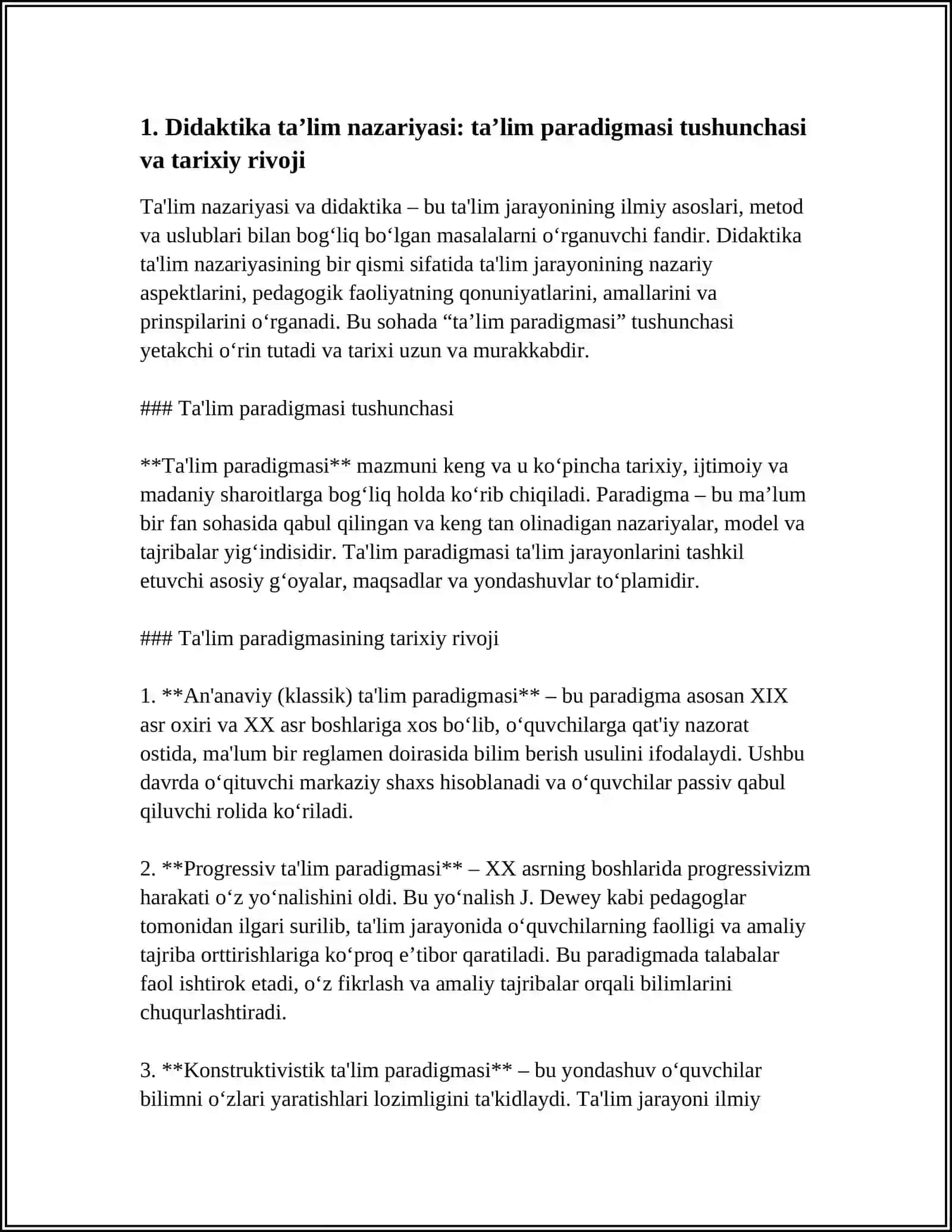 DIDAKTIKA TAʼLIM NAZARIYASI SIFATIDA 3