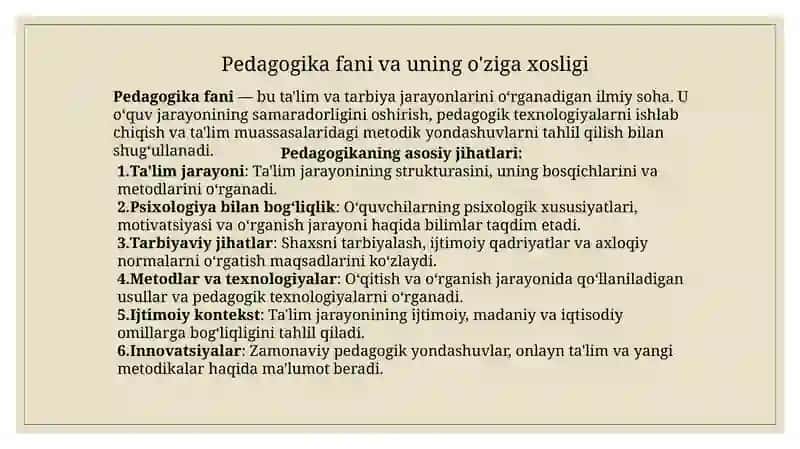 Pedagogika fanining ilmiy tadqiqot metodlari va ularning tasnifi 3