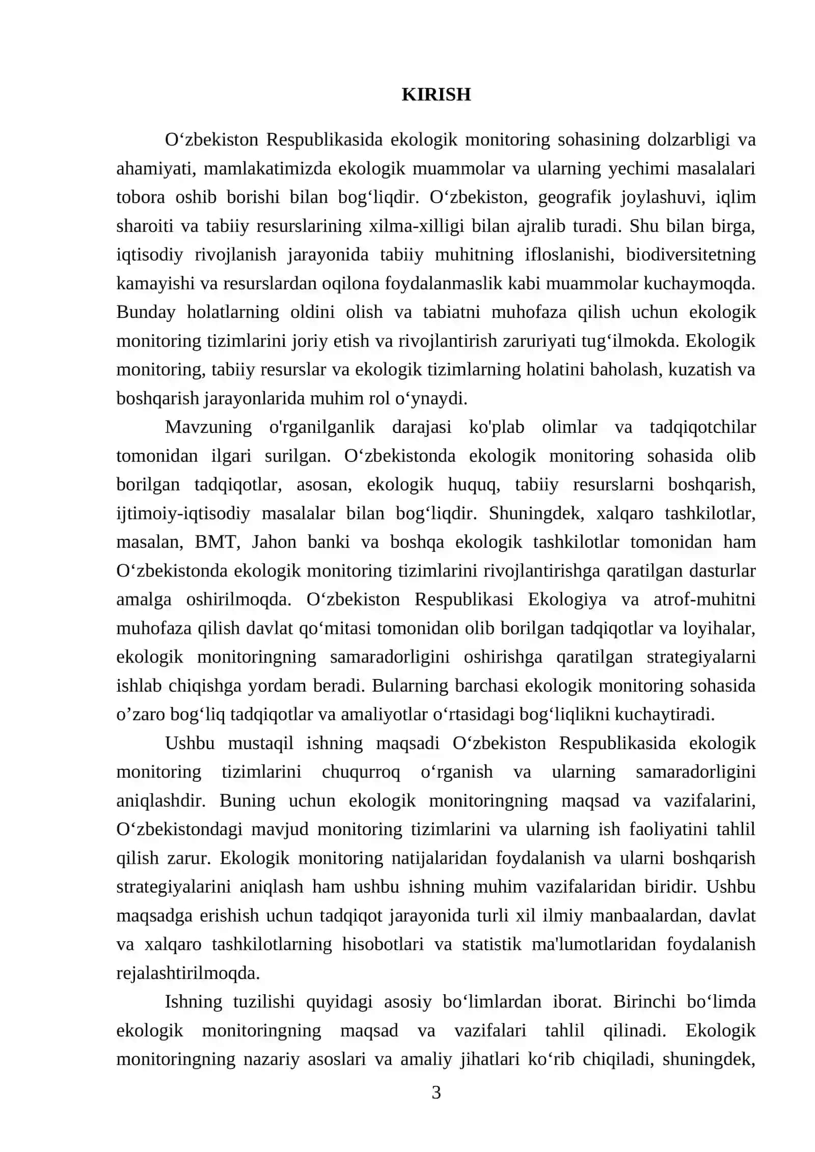 Oʻzbekiston Respublikasida ekologik monitoring 3