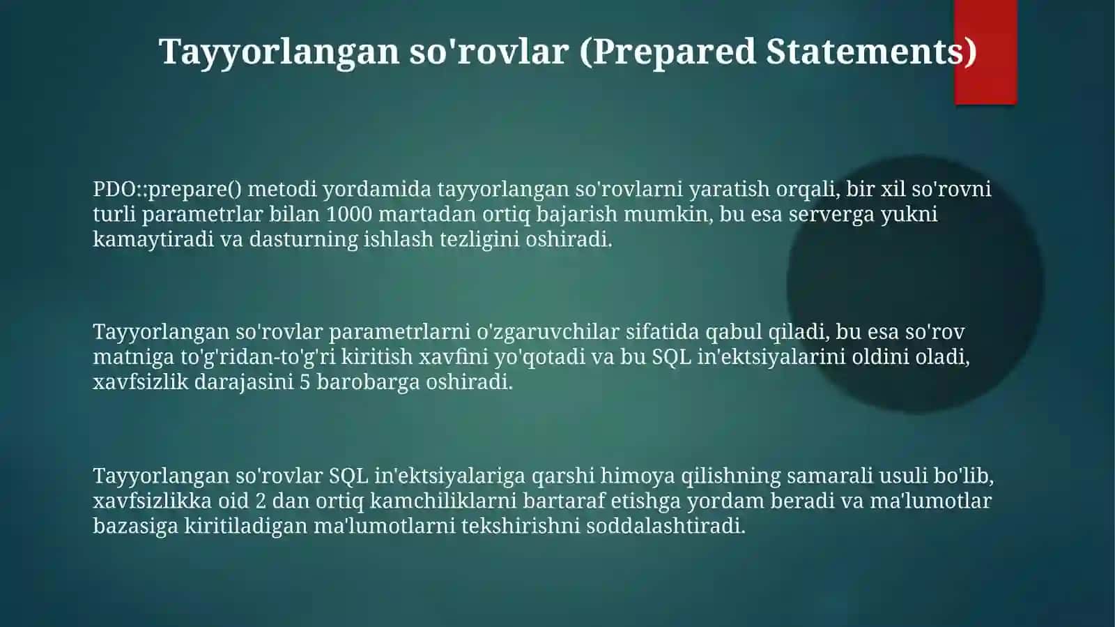 PDO bilan ishlash 3