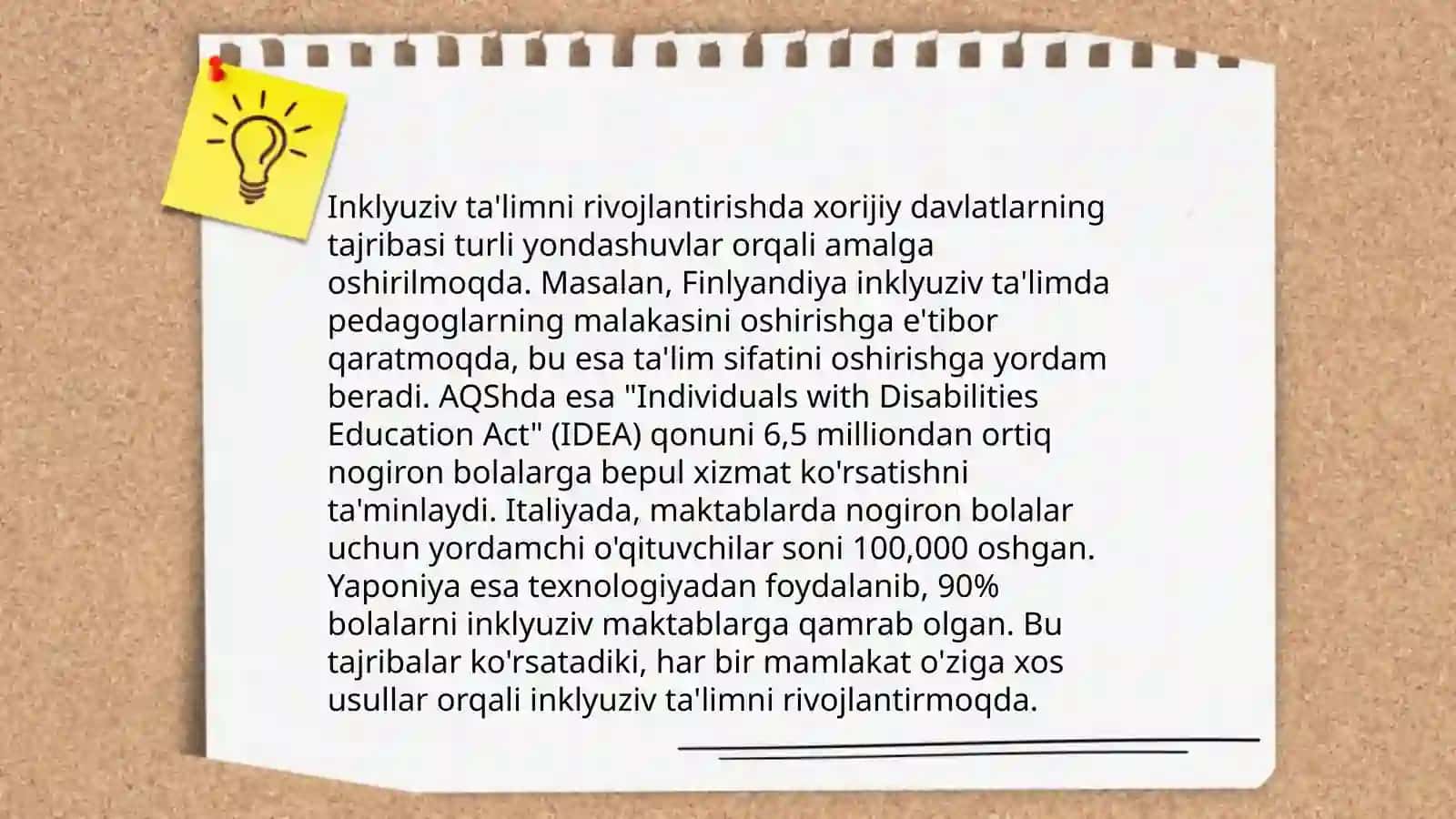 Inklyuziv ta'limni xorijiy davlatlarda amaliy jihatdan qo'llab-quvvatlash 3