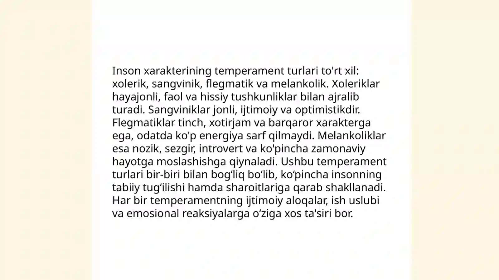 Temperament 3