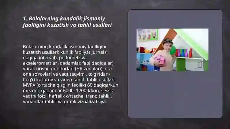 Bolalarni kundalik hayotida jismoniy tarbiya bo'yicha ishni tahlil etish 3