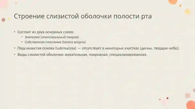 Возрастные особенности строения слизистой оболочки полости рта. Тканевые и клеточные механизмы защитной функции слизистой оболочки полости рта 3