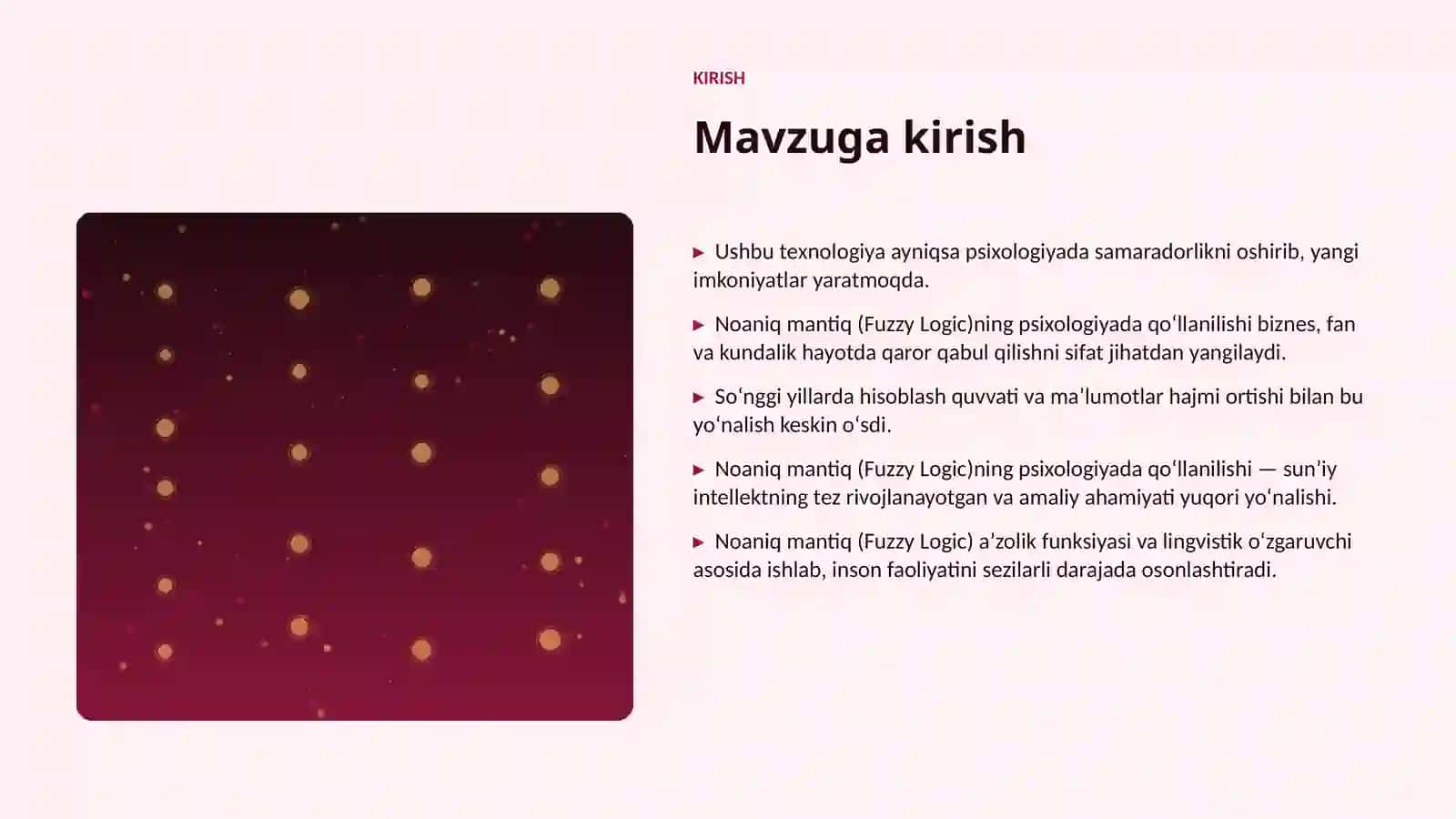 Noaniq mantiq (Fuzzy Logic)ning psixologiyada qoʻllanilishi 3