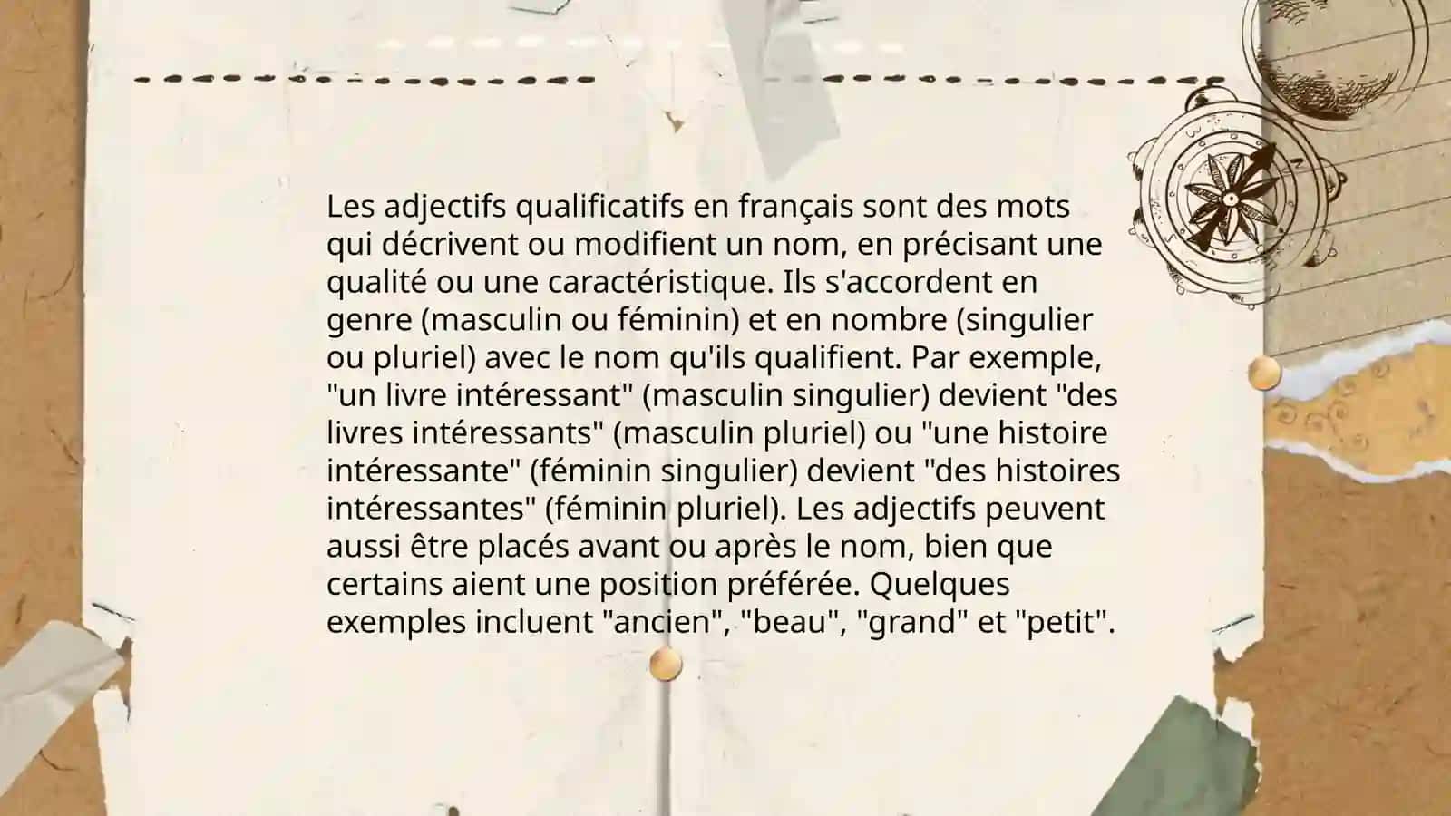 Les adjectifs qualificatifs 3
