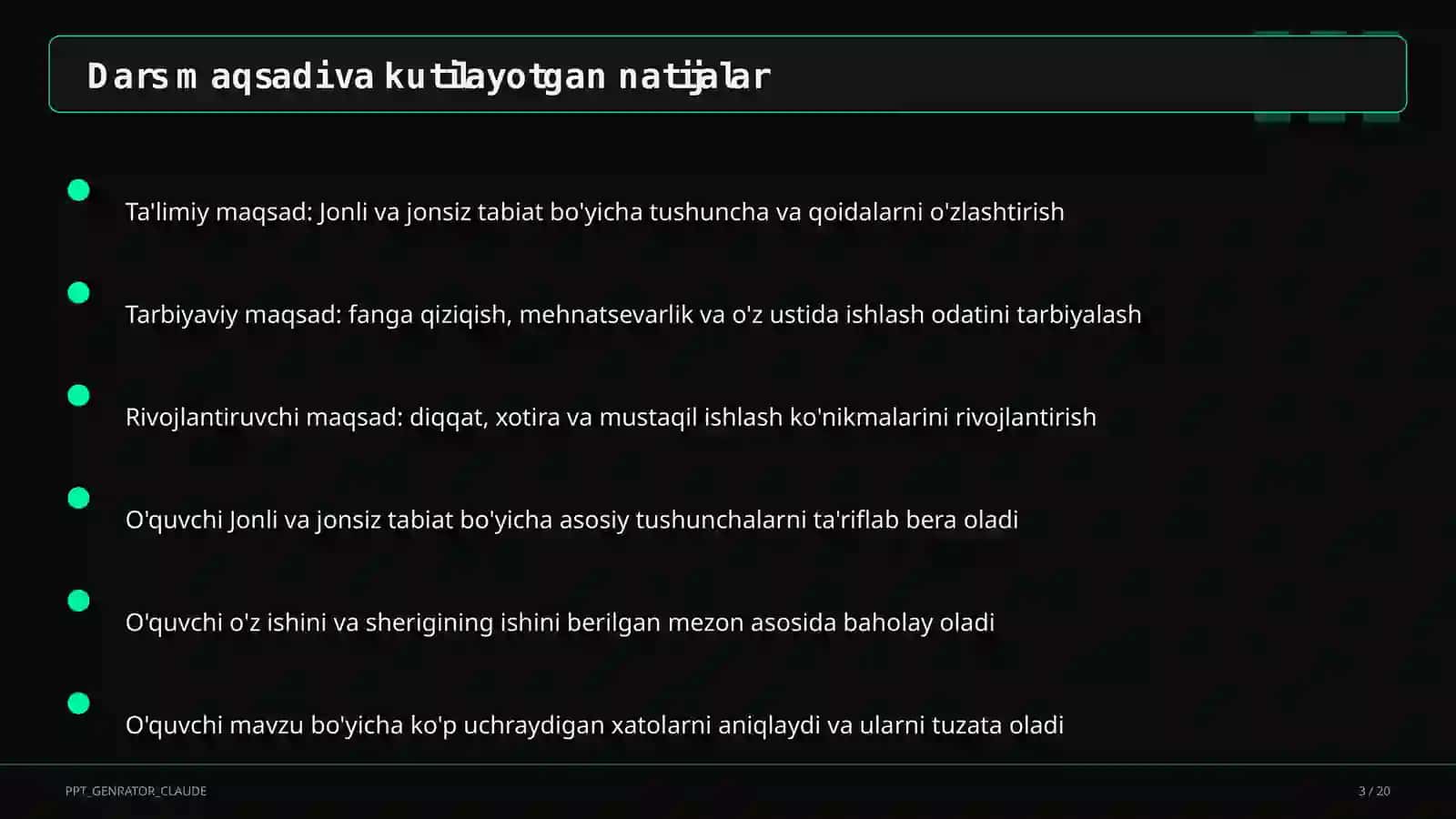 Jonli va jonsiz tabiat (2-sinf) 3
