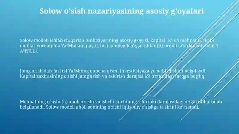 Solo oʻsish nazariyasi 3