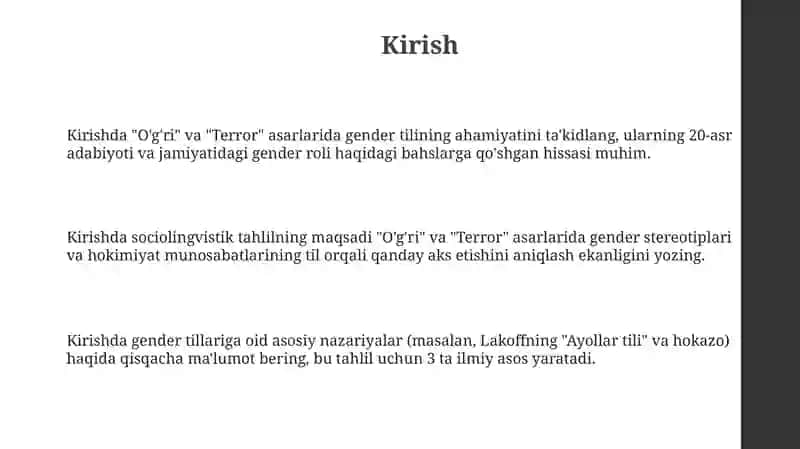 "O'g'ri" va "Dahshat" asari tilining sotsiolingvistik tahlili (gender) 3