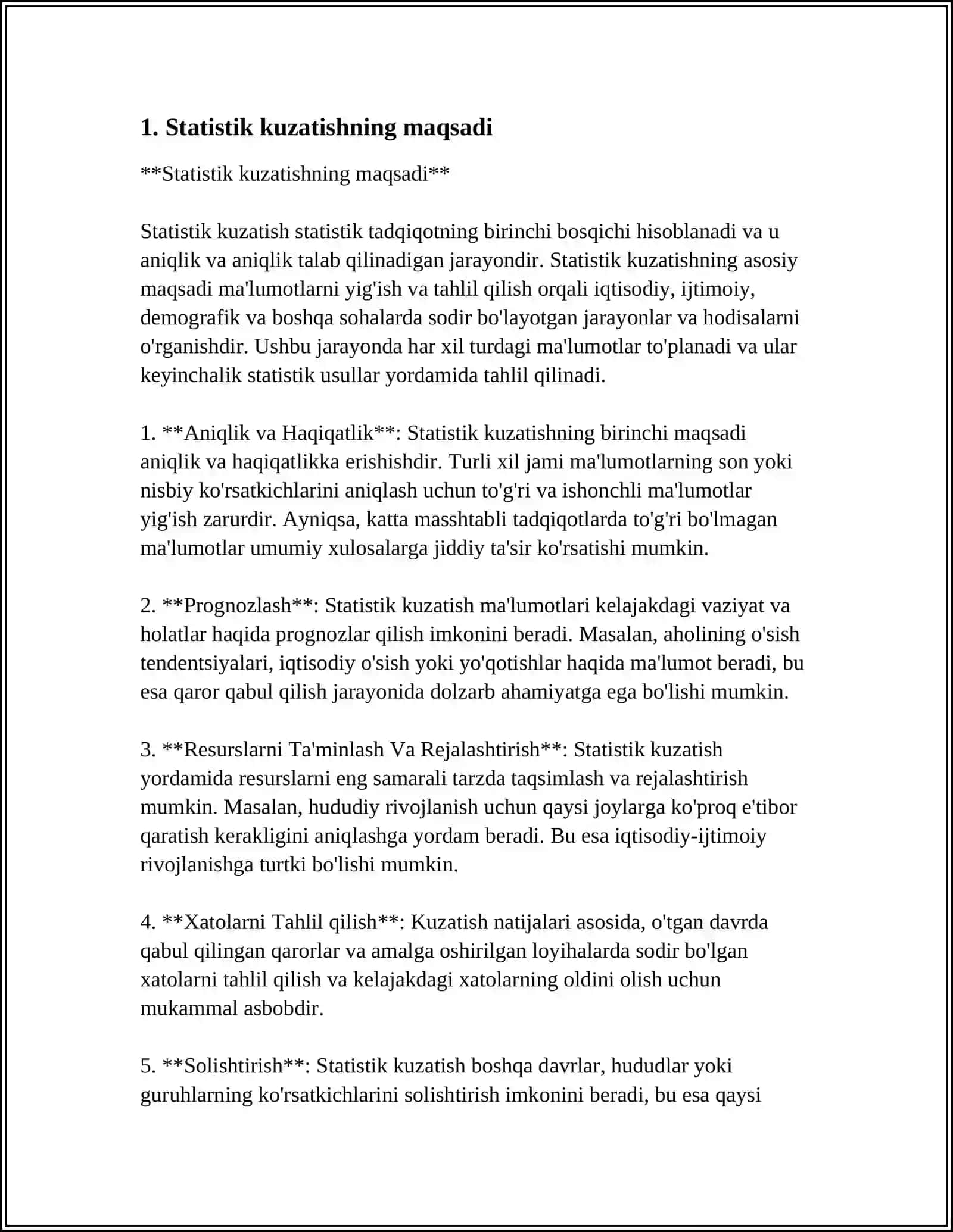 STATISTIK KUZATISH TO'G'RISIDA UMUMIY TUSHUNCHA 3