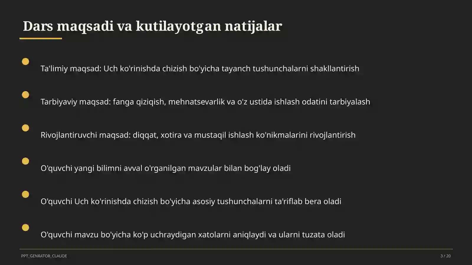 Uch ko'rinishda chizish (8-sinf) 3