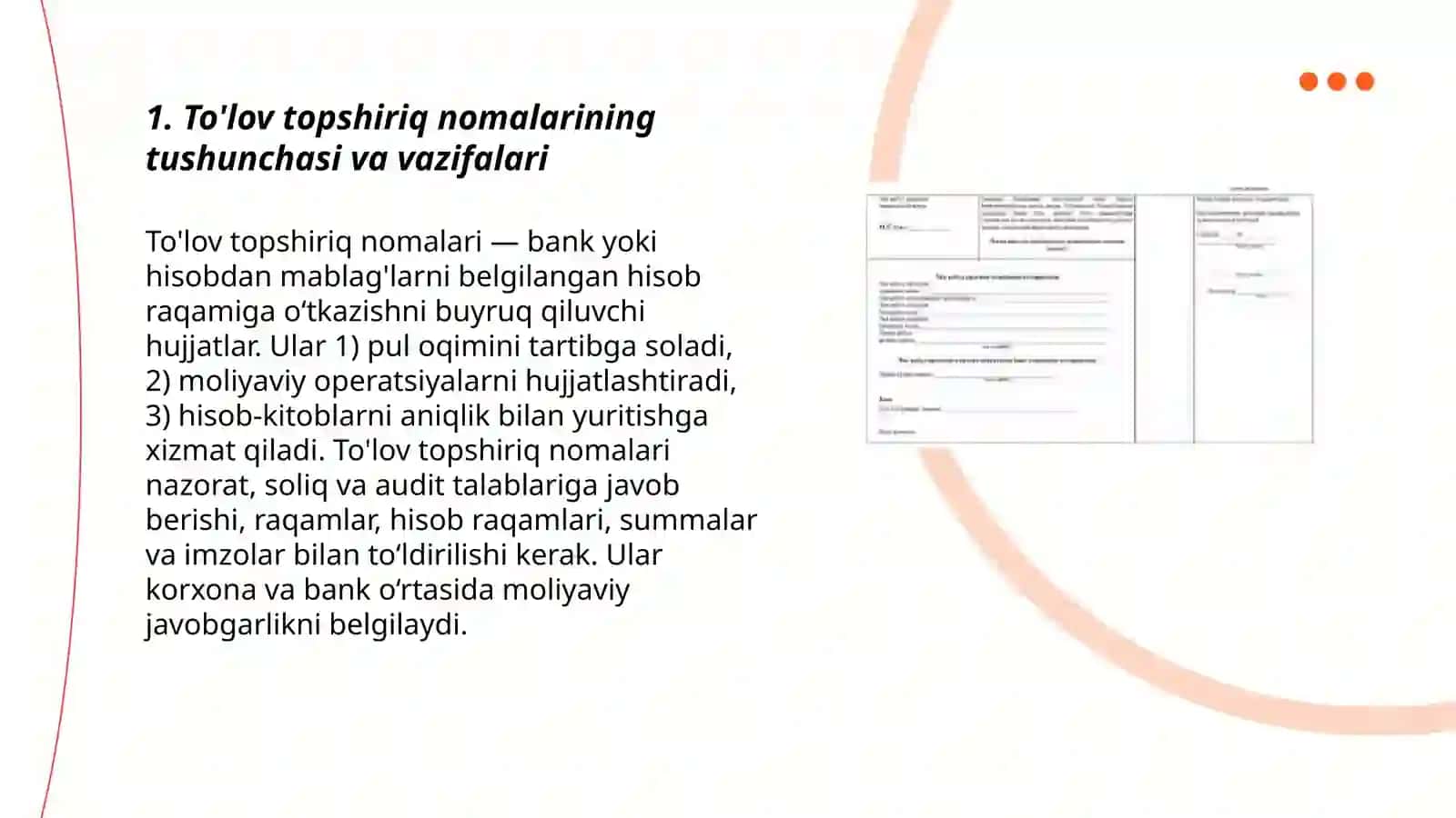 To'lov topshiriq nomalari bilan hisob kitoblar hisobi 3