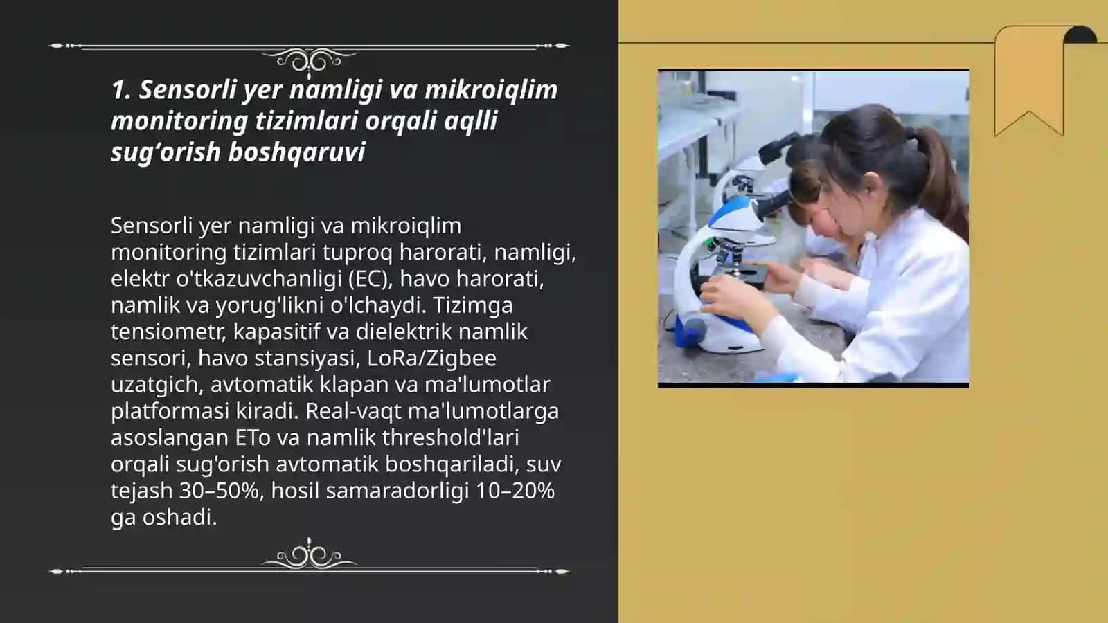 Sensorli yer namligi va mikroiqlim monitoring tizimlari orqali aqlli sugʻorish boshqaruvi 3