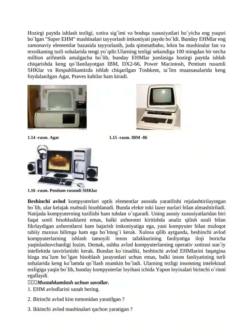 Kompyuter avlodlari 3