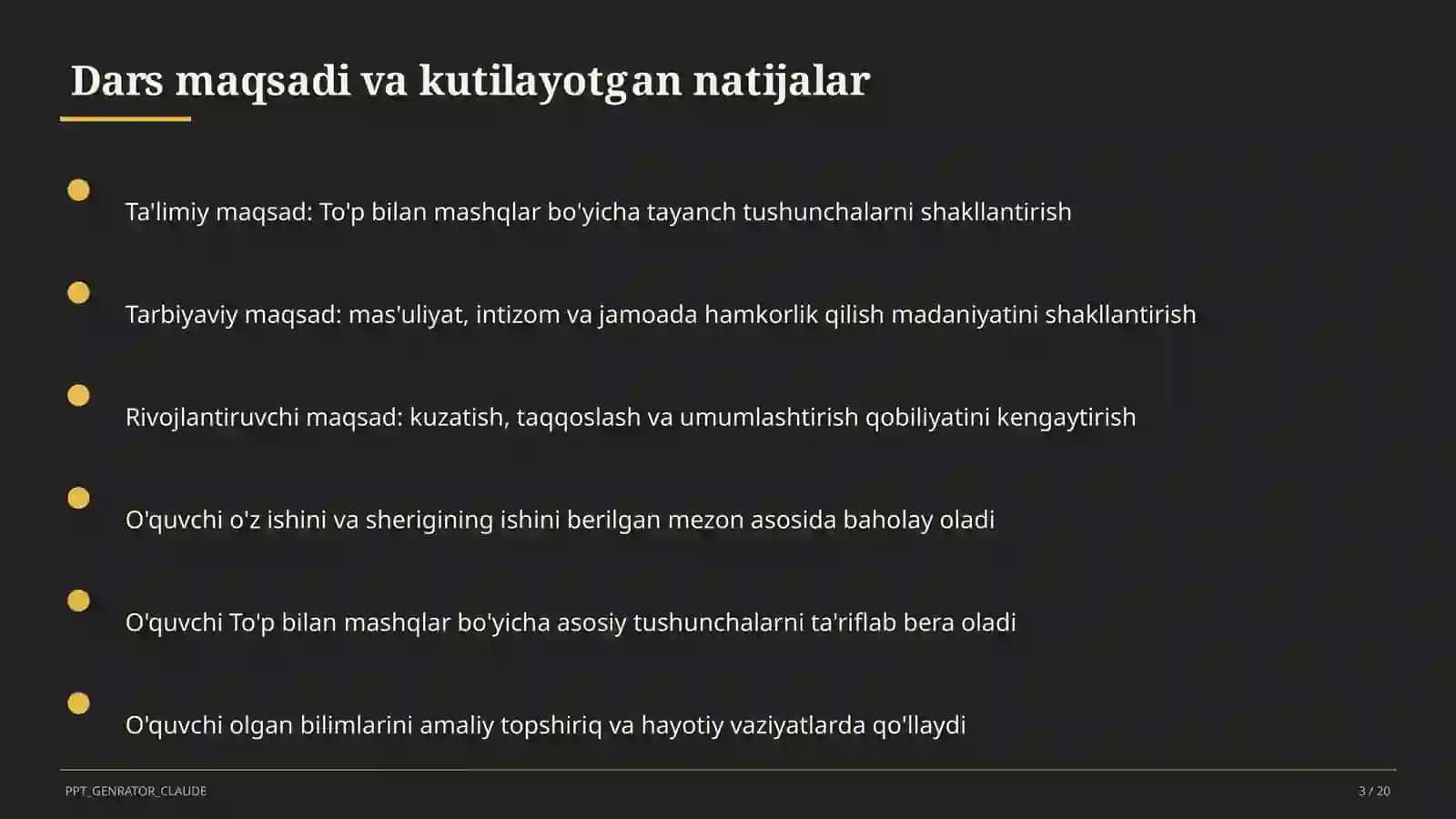 To'p bilan mashqlar (2-sinf) 3