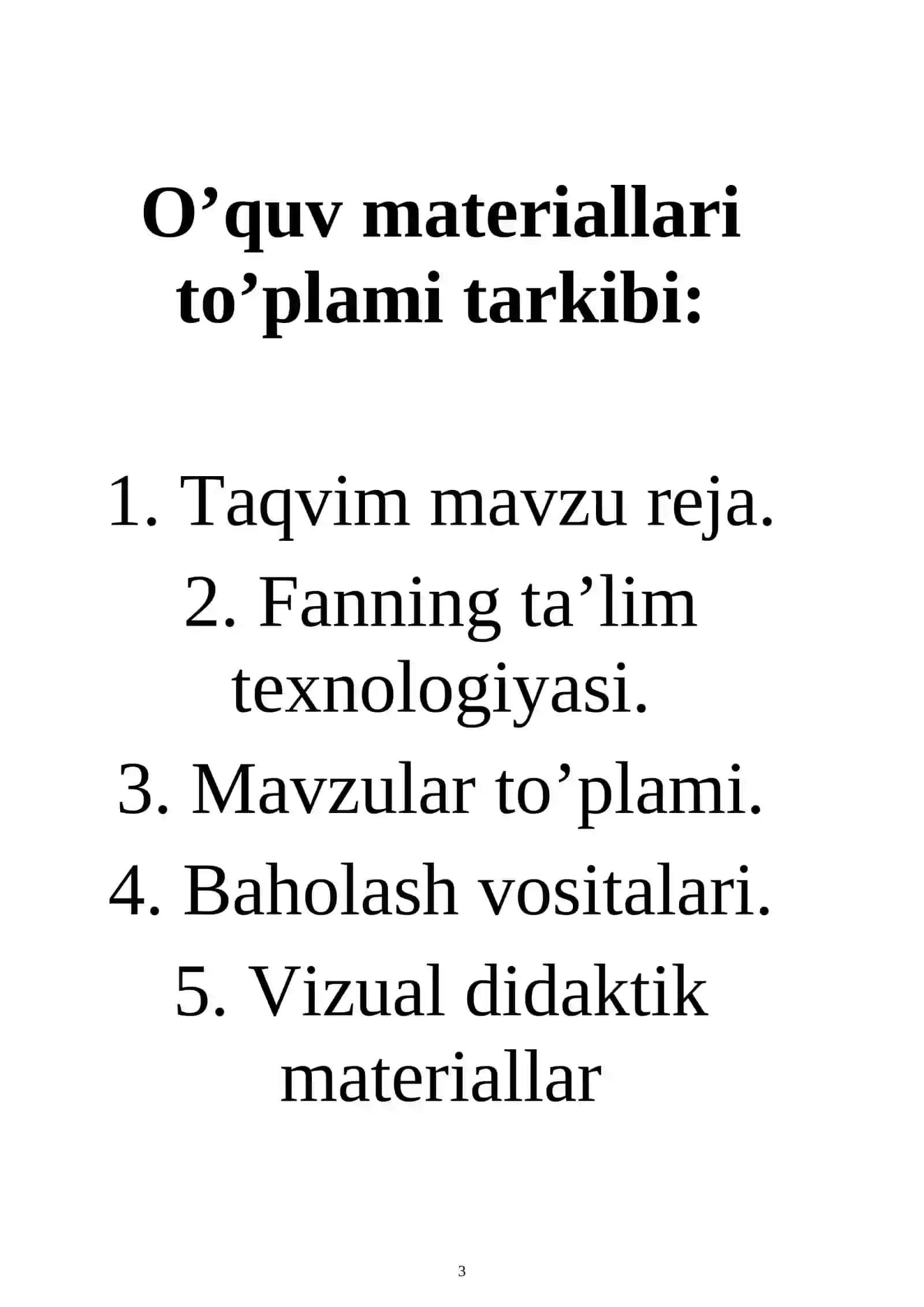 AVTOMOBIL TUZILISHI O‘QUV AMALIYOTI fanidan o’qitish materiallari 3